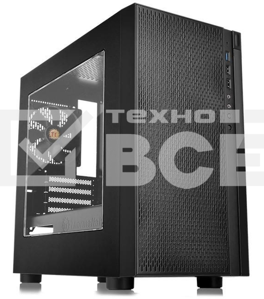 Компьютерный корпус Thermaltake Versa H18 Window черный без БП mATX 2xUSB2.0 1xUSB3.0 audio bott PSU