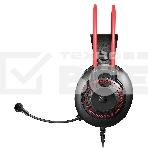 Наушники с микрофоном A4Tech Bloody G200S черный/красный 2м мониторные USB оголовье (G200S USB/ BLACK +RED), фото2