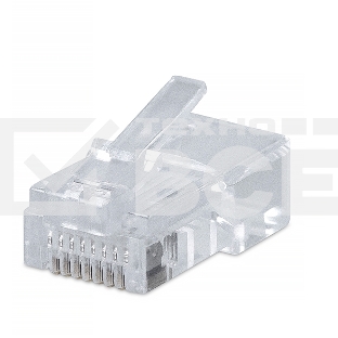 Коннектор Cabeus 8P8C  RJ-45 под витую пару, категория 5e, универсальный, для проводников с толщ. по изол. до 1,05 мм