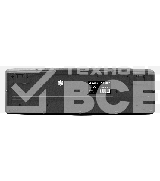 Клавиатура ExeGate Professional Standard LY-331L2-OEM (USB, полноразмерная, влагозащищенная, 104кл., Enter большой, длина кабеля 2,2м, черная, brown box)