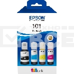 Чернила оригинальные Epson 101 / C13T03V64A мультипак, черный 127 мл., голубой, пурпурный, желтый - 210 мл. для Epson, фото6
