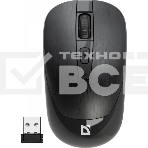 Мышь беспроводная Defender Wave MM-995 черный, 1600 dpi, радиоканал, USB, кнопки - 4, фото 1