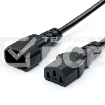 Кабель питания GoPower C14 (m)-C13 (f) 1.8м ПВХ удлинитель черный (1/10/100), фото3