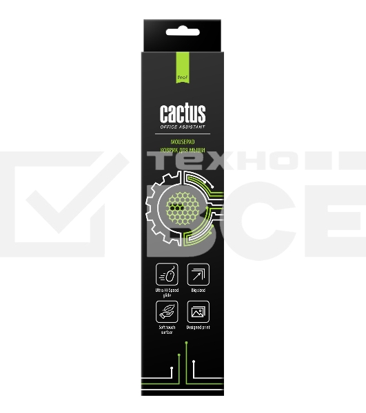 Коврик для мыши Cactus Skytrek черный 900x400x3мм