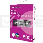 Внешний накопитель SSD ADATA 500Gb SC610 USB Type-A (550/500 Mb/s) metal case black (SC610-500G-CBK/RD), фото 1