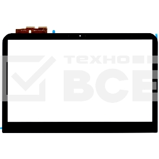 Сенсорное стекло (тачскрин) для Dell TCP14F71 V0.2, черный
