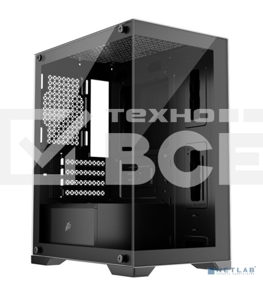 Компьютерный корпус 1STPLAYER MIKU Mi2 Black / mATX / 3x120mm LED fans / Mi2-BK-3F1