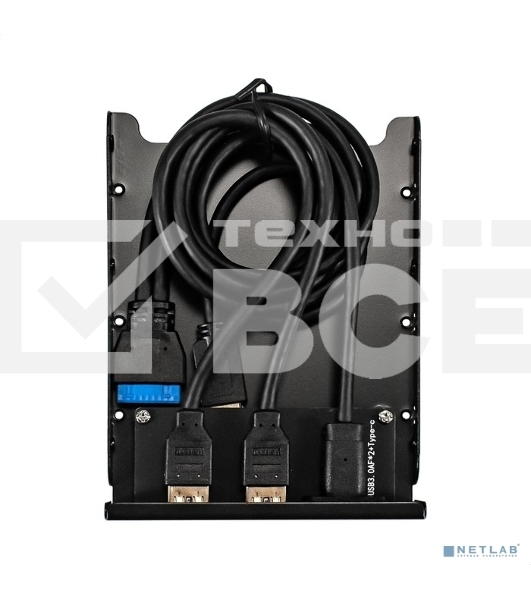Планка USB на переднюю панель ExeGate U3H-616, 3,5