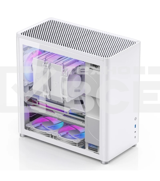 Компьютерный корпус JONSBO D40 White без БП, боковая панель из закаленного стекла, mini-ITX, micro-ATX, ATX, белый