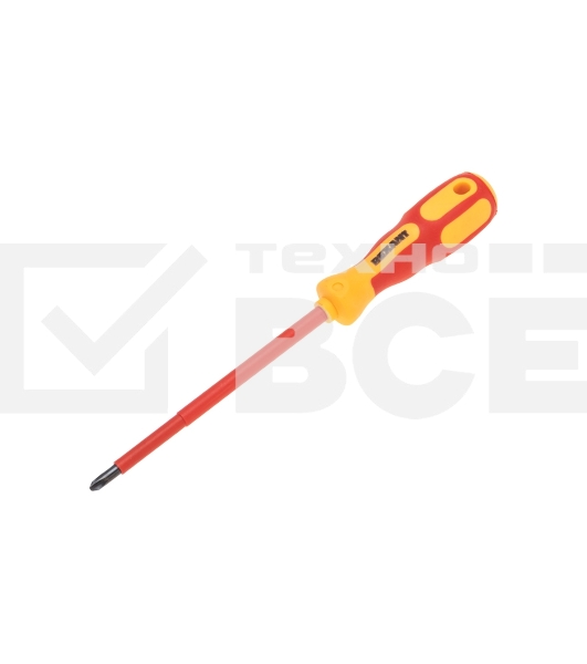 Отвертка крестовая диэлектрическая Rexant PH/SL2х150мм, до 1000В, двухкомпонентная рукоятка
