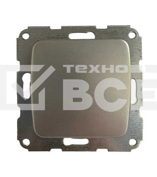 Выключатель Kranz DEA 1кл с/у 10А мех. Серебряный металлик