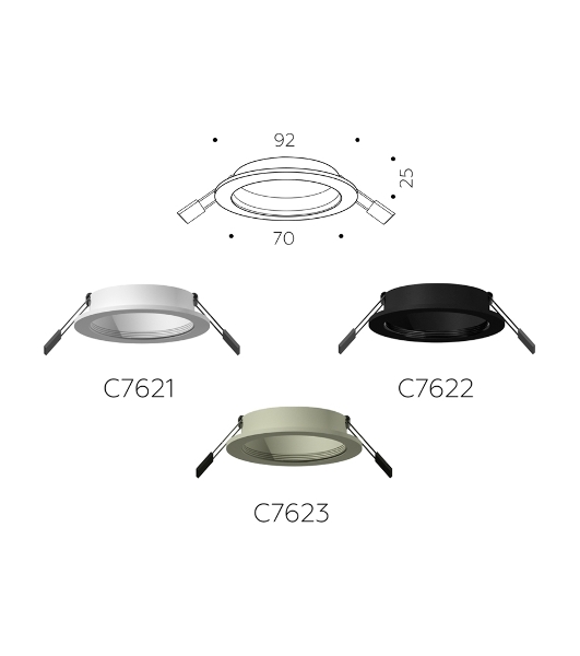 Корпус светильника C7621 SWH белый песок D92*H25mm MR16 GU5.3