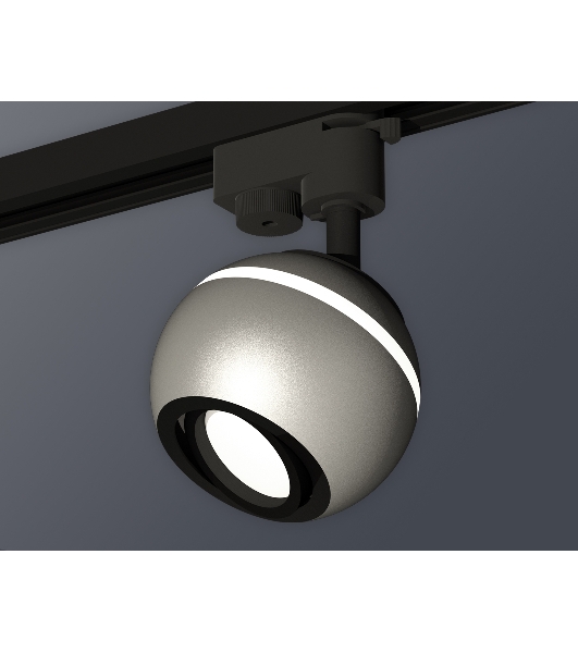 Светильник Ambrella light XT1103001 SSL/PBK серебро песок/черный полированный MR16 GU5.3 LED 3W 4200K (A2521, C1103, N7002)