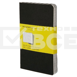 Блокнот Moleskine CAHIER JOURNAL QP312 Pocket 90x140мм обложка картон 64стр. клетка черный (3шт)