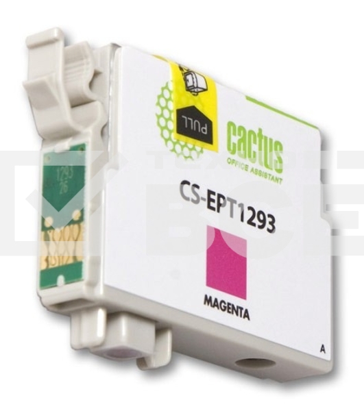 Картридж струйный Cactus CS-EPT1293 (T1293) пурпурный (10 мл) для Epson Stylus Office B42/BX305/BX305F/BX320/BX525/BX625/SX420/SX425