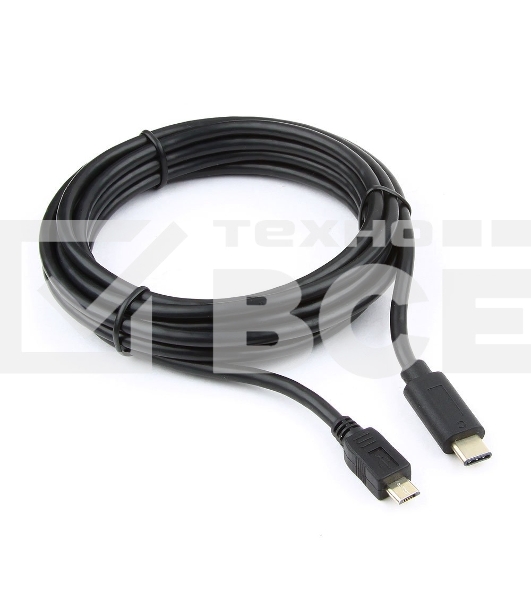 Кабель Cablexpert CCP-USB2-mBMCM-10 USB2.0 microBM/USB3.1TypeC, 3м, 