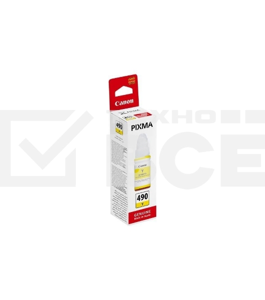 Чернила Canon GI-490Y 0666C001 желтый для Canon Pixma G1400/2400/3400 (70мл)