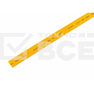 Термоусаживаемая трубка Rexant 10,0/5,0 мм, желтая, упаковка 50 шт. по 1 м