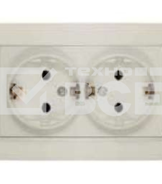 Розетка 2-м СП Бриллиант защ. шторки с заземл. сл. кость UNIVersal 7948769