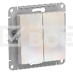 Механизм выключателя 2-кл. ATLAS DESIGN (сх.5) 10АХ жемчуг SchE ATN000451, фото 1