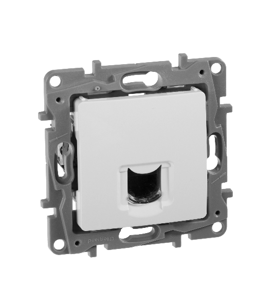 Монтажное оборудование Розетка кат.6 UTP, белая, RJ45 разъем, ETIKA LEG-672253