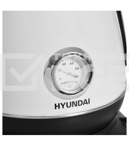Чайник электрический Hyundai HYK-S4502 1.7л. 2200Вт жемчужный/черный (корпус: нержавеющая сталь/пластик)