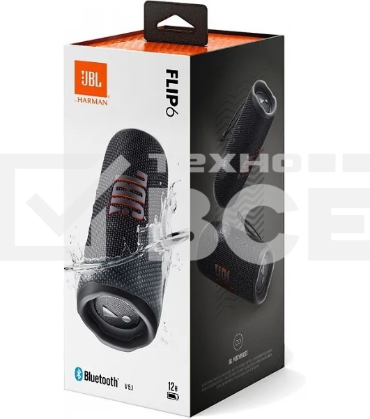 Портативная акустика JBL Flip 6, черный