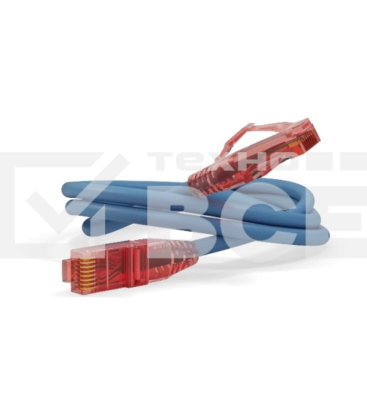 Патч-корд Hyperline U/UTP, Cat.5е, LSZH, 1.5 м, синий PC-LPM-UTP-RJ45-RJ45-C5e-1.5M-LSZH-BL