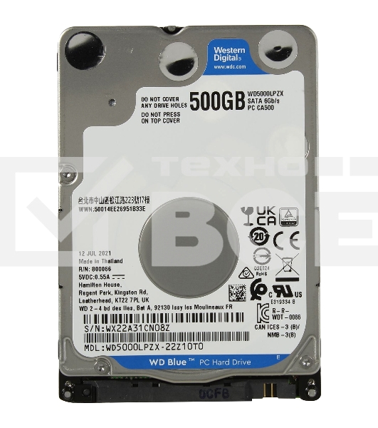 Жесткий диск Western Digital Blue™ WD5000LPZX 500ГБ 2,5