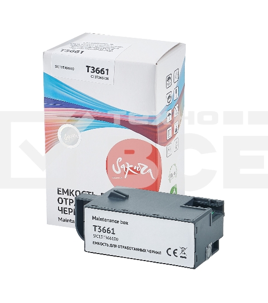 Емкость для отработанных чернил Sakura C13T366100 (T3661) для Epson