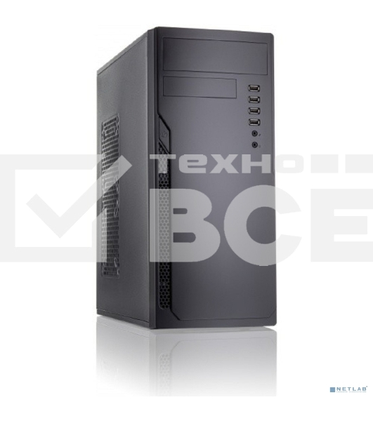Компьютерный корпус c блоком питания 500 Ватт Case Foxline FL-301, ATX, 1x5.25EXT, 1x3.5EXT, 4x3.5INT, 4xUSB2.0, HDA, w/o FAN, w/500W ATX PSU, w/1.2m EU pwr cord
