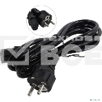 Кабель питания ExeGate Power PC-1,8P (Евровилка Schuko->С13) VDE-250V-3*1.0-CU, 10A, черный, 1.8м, фото2