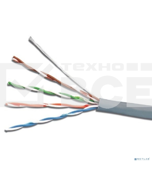 Кабель ExeGate EX289281RUS UTP4-C5e-CU-S25-IN-LSZH-GR-305 UTP 4 пары кат.5e медь, 25AWG, LSZH, бухта 305м, серый