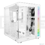 Компьютерный корпус Ginzzu V580 RGb подсветка, закаленное стекло 1хUSB 3.0,1хUSB 2.0, AU белый ATX, фото4