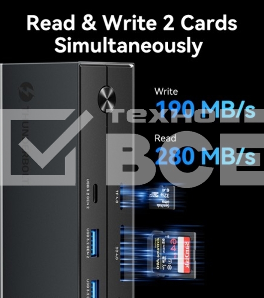 Мультифункциональная док-станция Vention USB Type C 14 в 1 с поддержкой Thunderbolt 4