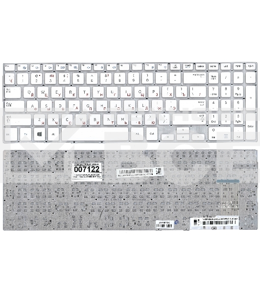 Клавиатура для ноутбука Samsung NP370R5E NP510R5E белый