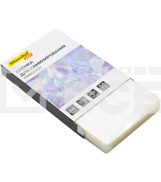 Пленка для ламинирования Silwerhof 100мкм A6 (100 шт) глянцевая 111x154 мм Daily
