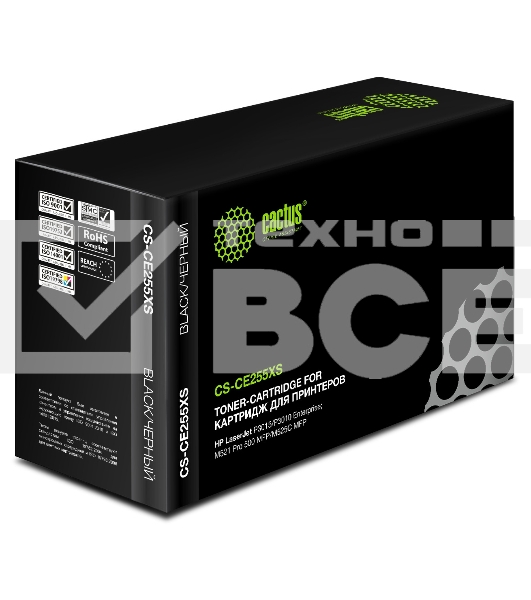 Картридж лазерный Cactus CS-CE255XS черный (12500 стр.) для HP LaserJet P3015