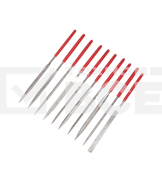 Набор надфилей алмазных 140х70х3мм, 10 шт. Kranz