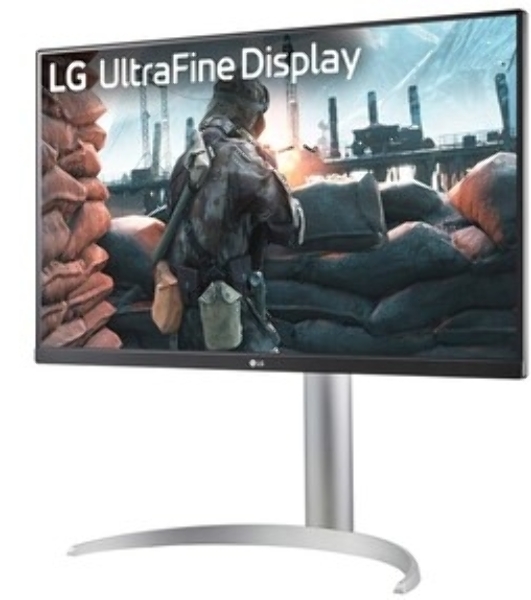 Монитор 27' LG UltraFine 27UP650K-W IPS 3840x2160, 60 Гц, 5 мс, 16:9, 400 кд/м², 2xHDMI 2.0, DP 1.4, 3.5 мм, черный/серебристый