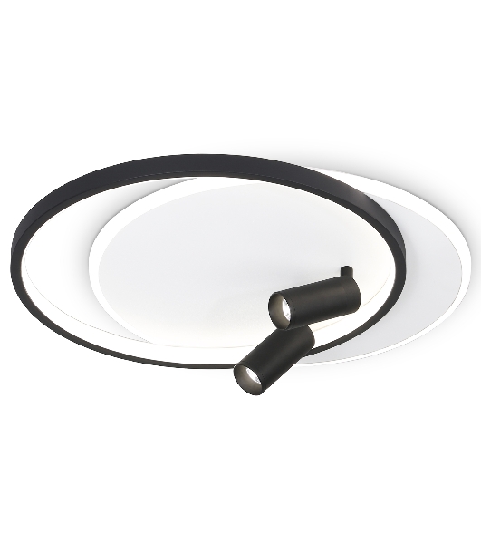 Светильник Ambrella light FL5137/2+2 WH/BK белый/черный 66W 3000K/4200K/6400K+4200K 500*420*130 (ПДУ ИК)