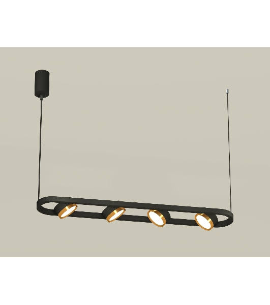 Светильник Ambrella light XB9164102/4 SBK/PYG черный песок/золото желтое полированное GX53 (C9164, N8124)