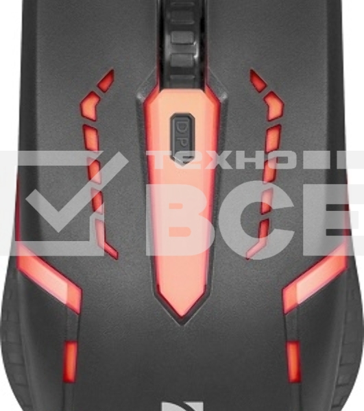 Мышь проводная Defender Hit MB-601 черный, 1200 dpi, USB, кнопки - 4