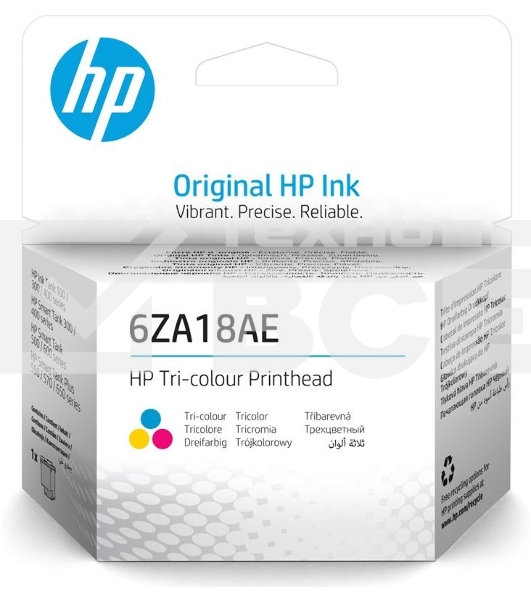 Печатающая головка HP 6ZA18AE многоцветный для HP InkTank 100/300/400 SmartTank 300/400/500/600 SmartTankPlus 550/570/650