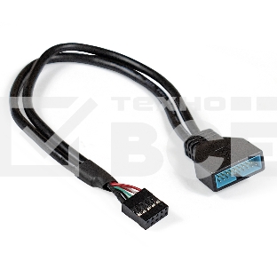 Кабель-переходник Exegate EX284940RUS USB 2.0-USB 3.0 ExeGate EX-CC-U3U2-0.3 (9pin/19pin, 0,3м)