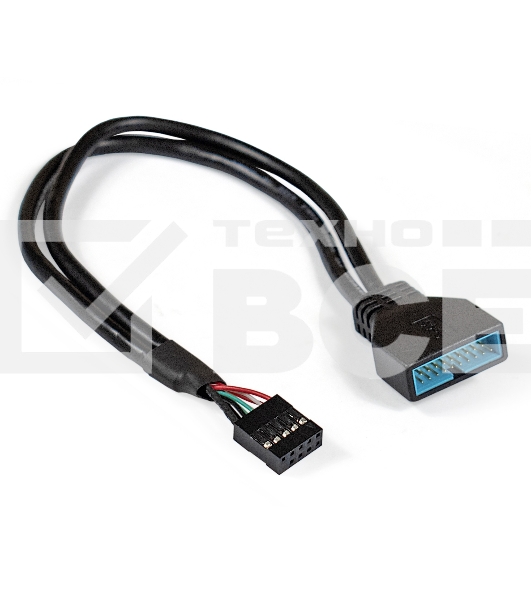 Кабель-переходник Exegate EX284940RUS USB 2.0-USB 3.0 ExeGate EX-CC-U3U2-0.3 (9pin/19pin, 0,3м)