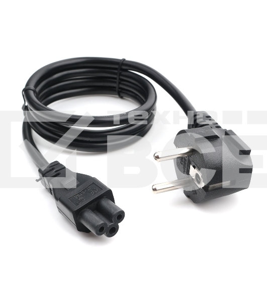 Кабель питания для ноутбуков Cablexpert PC-186-ML12-1M, 1м, Schuko- C5, 10А, пакет
