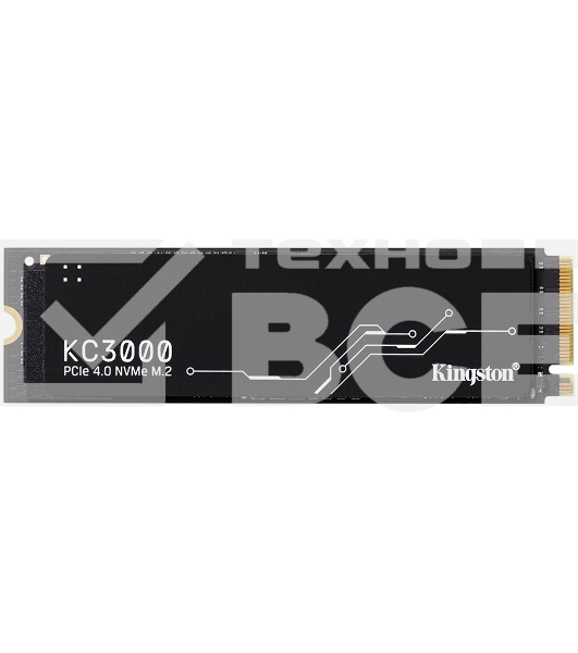 Накопитель SSD Kingston KC3000, 2Tb, PCIe 4.0 x4, M.2 2280, NVMe, R/W 7000/7000, с радиатором