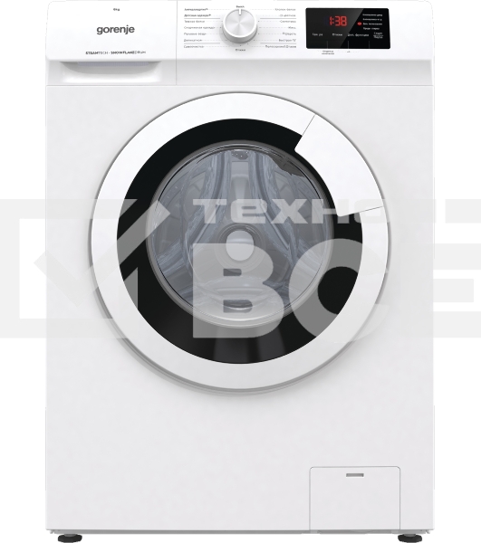 Стиральная машина Gorenje WHE60SFS белый загр. фронтальная макс.: 6 кг 1000об/мин класс: А+++