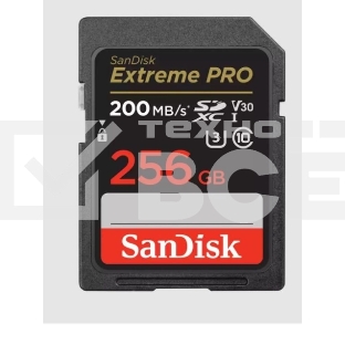 Флеш карта SD 256GB SanDisk SDXC Class 10 V30 UHS-I U3 Extreme Pro 200MB/s